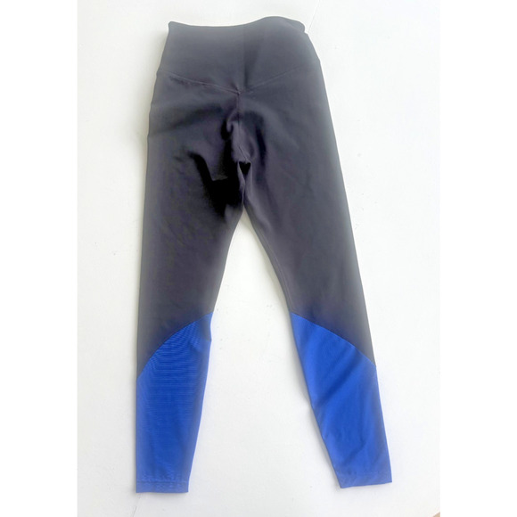 Nike Running Legging Team One 7/8 Womens XS Tight Black Blue CW7283 - Picture 2 of 3